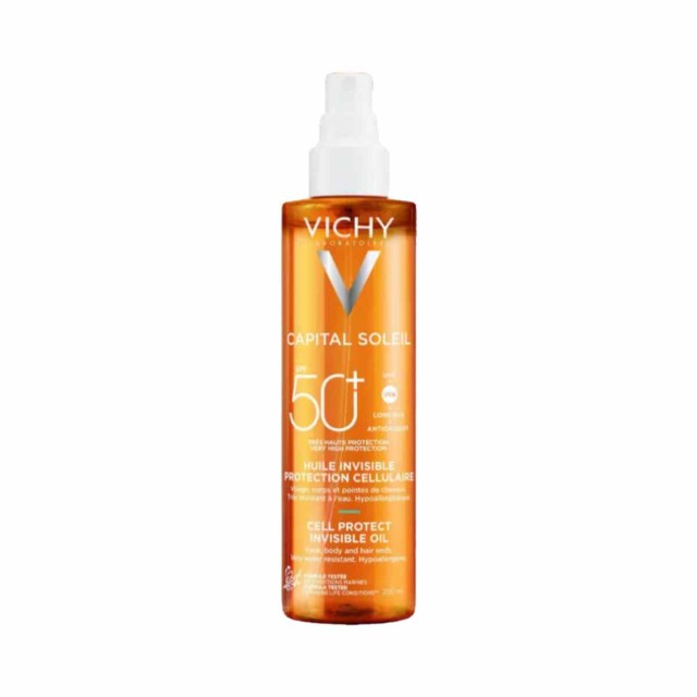 VICHY ΑΝΤΗΛΙΑΚΟ CAPITAL SOLEIL CELL PROTΕCT INVISIBLE OIL SPF50+ 200ML GR